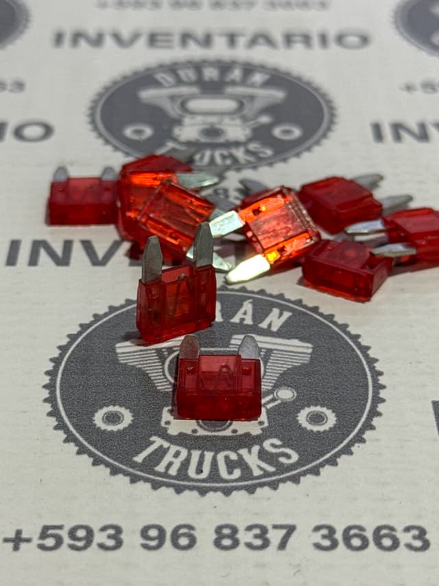 MINI FUSIBLES 10 AMP COLOR ROJO