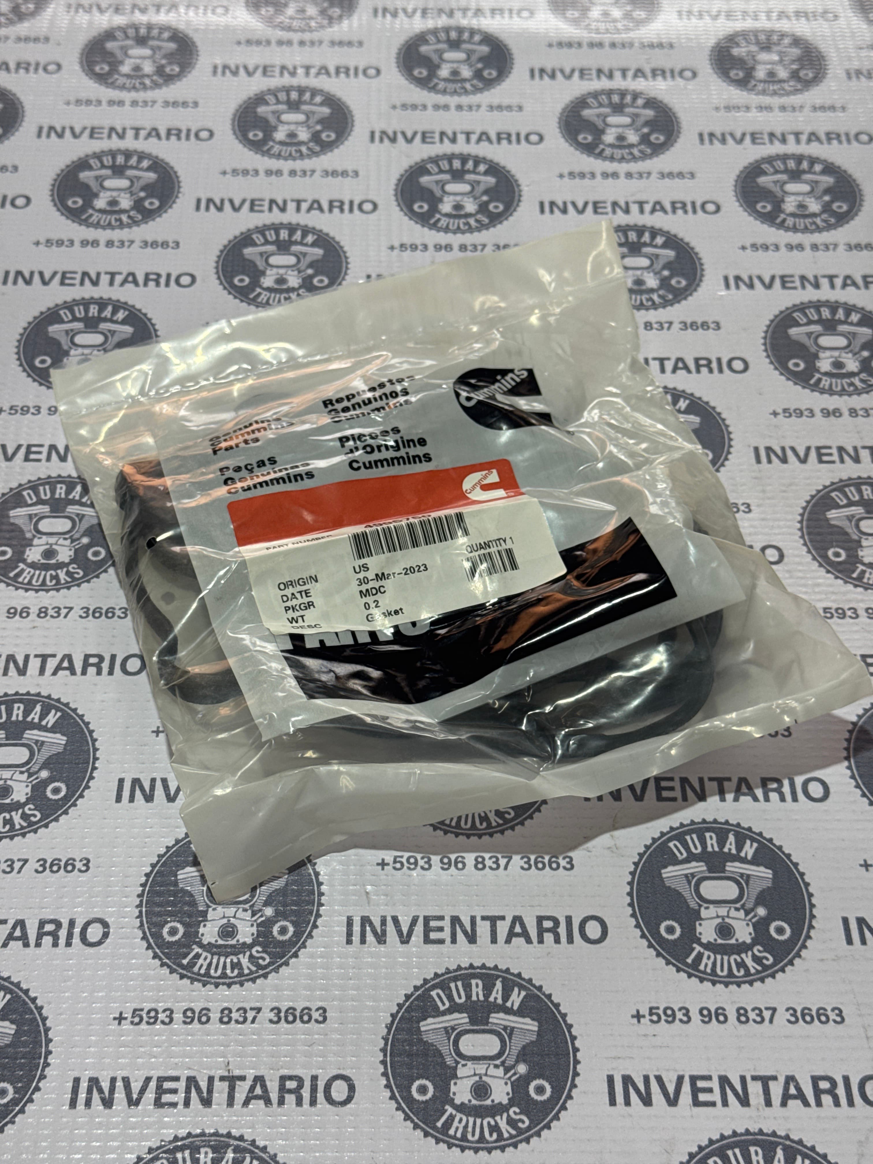 EMPAQUE DEL CARTER MOTOR CUMMINS ISF DE CAUCHO