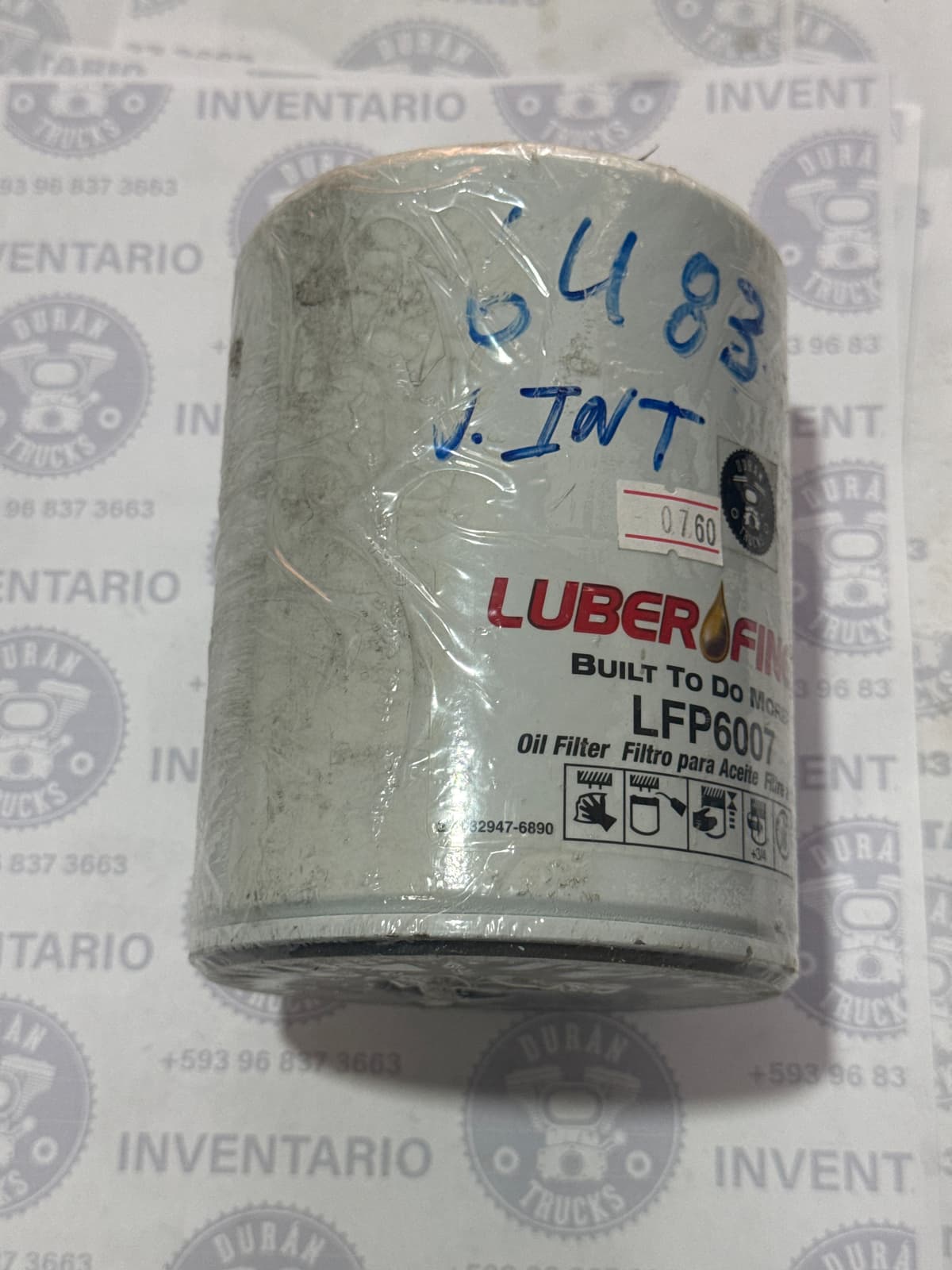 FILTRO DE ACEITE ISUZU FVR CATERPILLAR