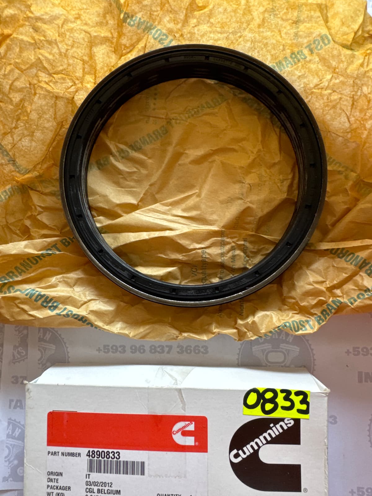 RETEN POSTERIOR DEL CIGÜEÑAL MOTOR CUMMINS  QSB ISL ISD IVECO NEW HOLLAD B95B 