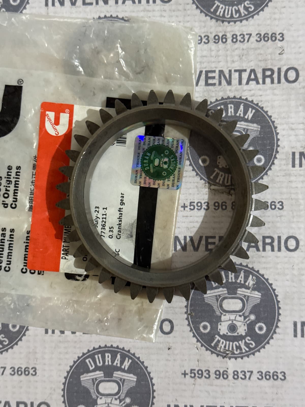 PIÑON DE CIGUEÑAL MOTOR CUMMINS ISB QSB4.5 QSB6.7