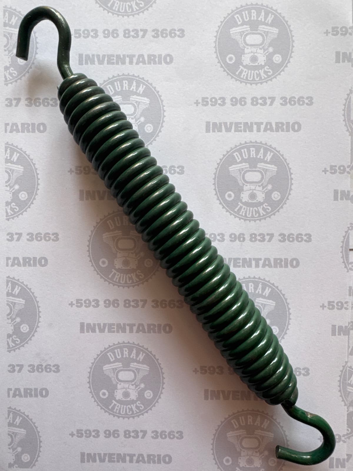 SIMBRA O RESORTE ZAPATA COLOR VERDE LARGO 11 3/8"
