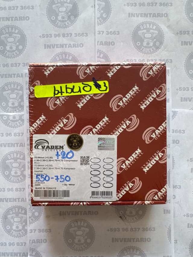 JGO. DE RINES COMPRESOR 020 TUFLO 550-750 (para dos pistones)