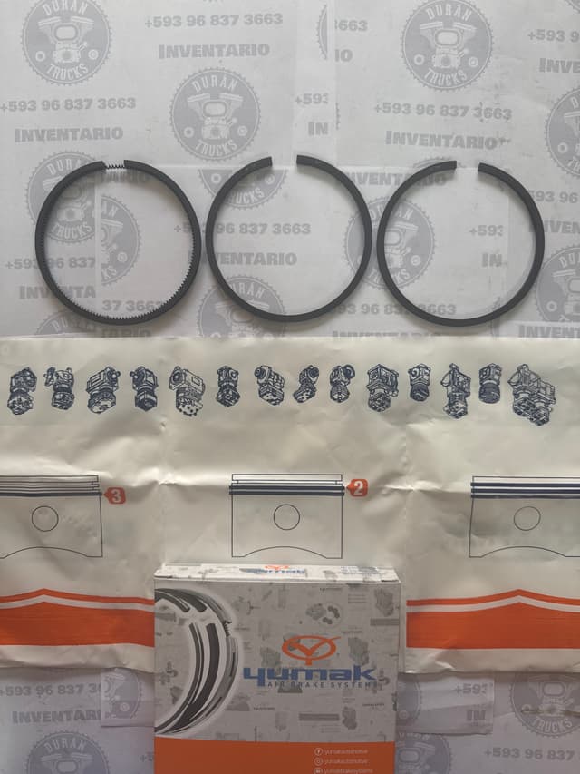 KIT DE RINES DE COMPRESOR +10 DE 80mm VW 8-150 / 9-150 / 13-170 / 17-250 / 24-250 MOTOR CUMMINS ISBE FORD CARGO 815 