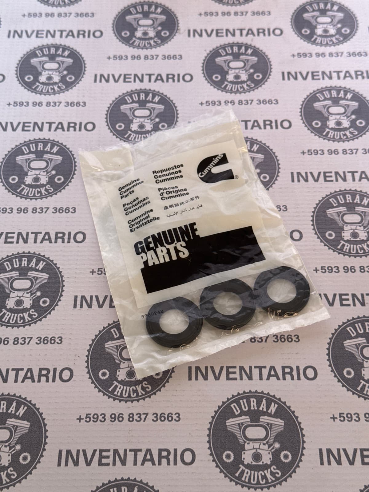 SELLO DE CAUCHO DEL ENFRIADOR DE ACEITE CUMMINS ISF 3.8  4.5
