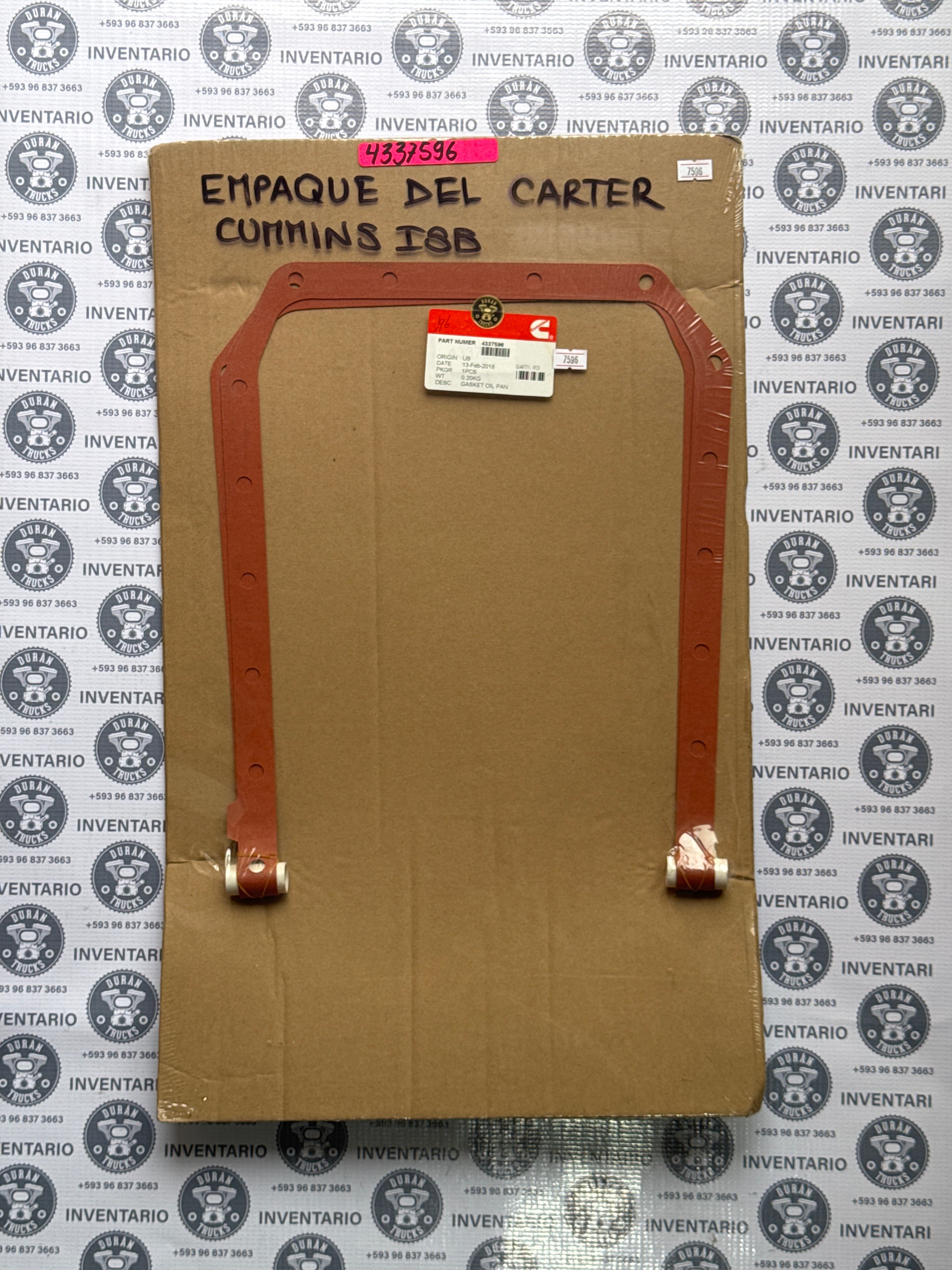 EMPAQUE DEL CARTER CUMMINS ISB