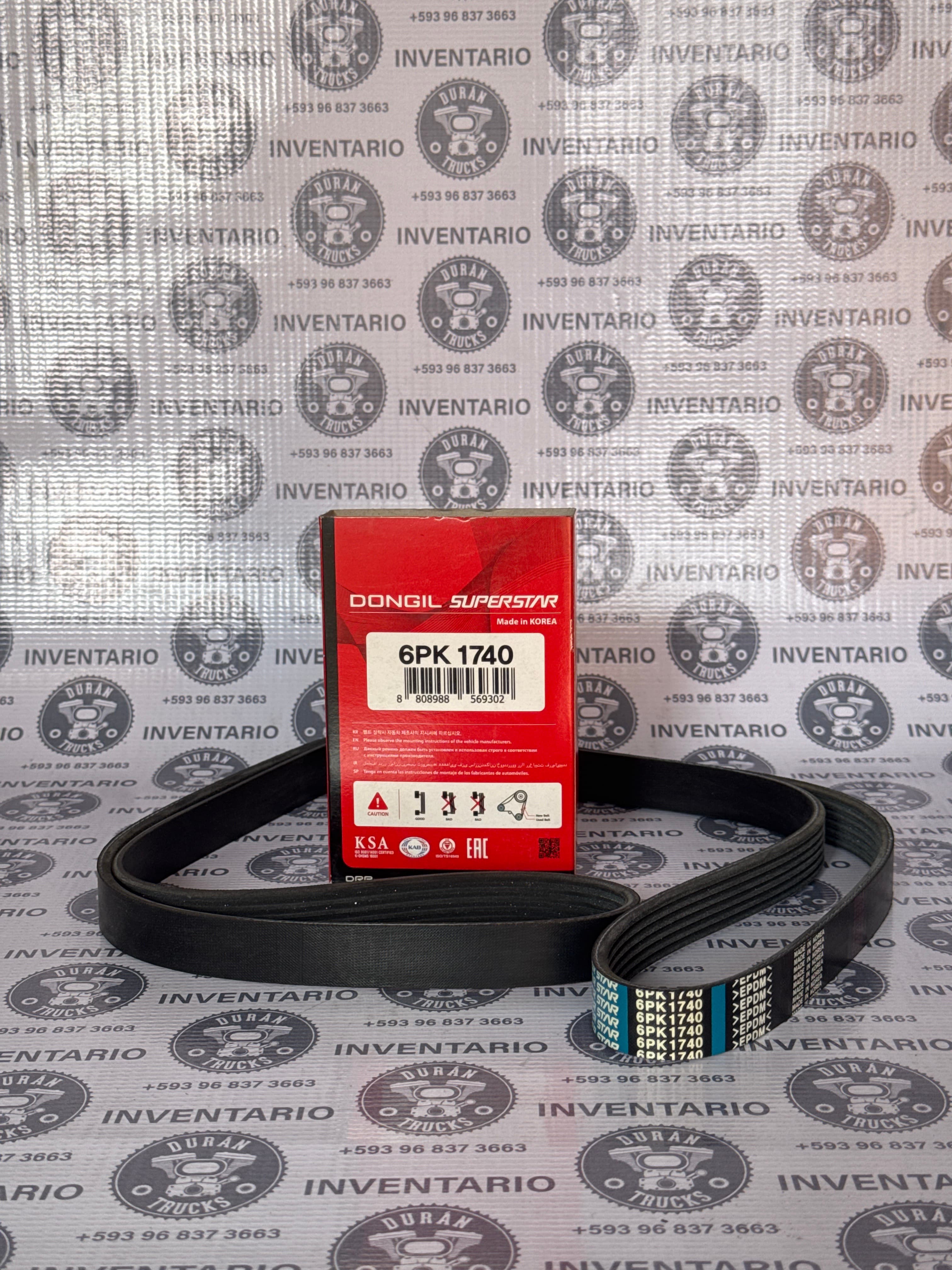 BANDA DE 6 CANALES ALTERNADOR KENWORTH T2000 T600 T800 W900 15L. FREIGHTLINER FL120 MTR 15L INTERNATIONAL 9200