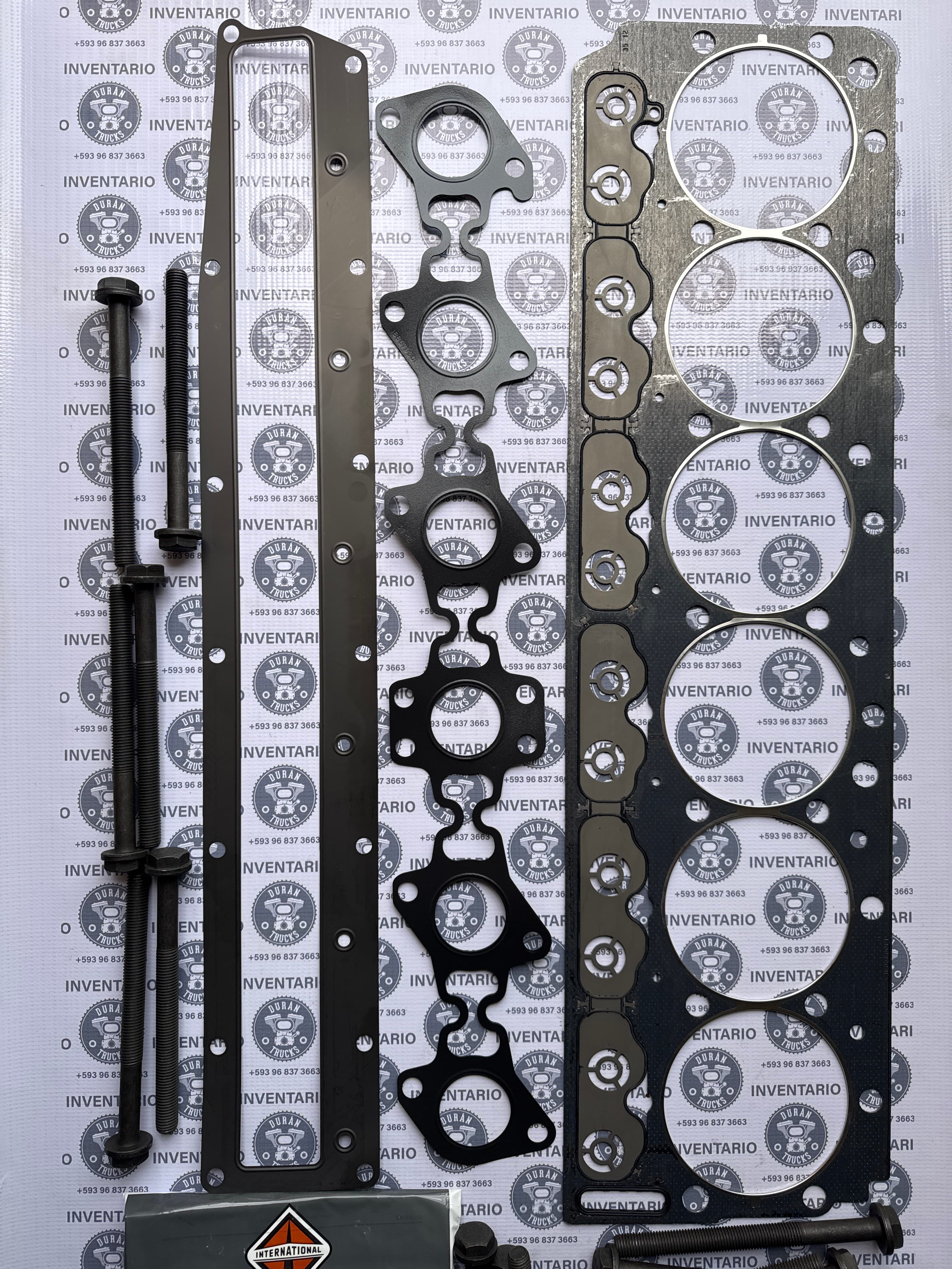 EMPAQUETADURA SUPERIOR INTERNATIONAL DT466E CON PERNOS TIPO MWM NGD9.3E VW31-370 19-340 26340
