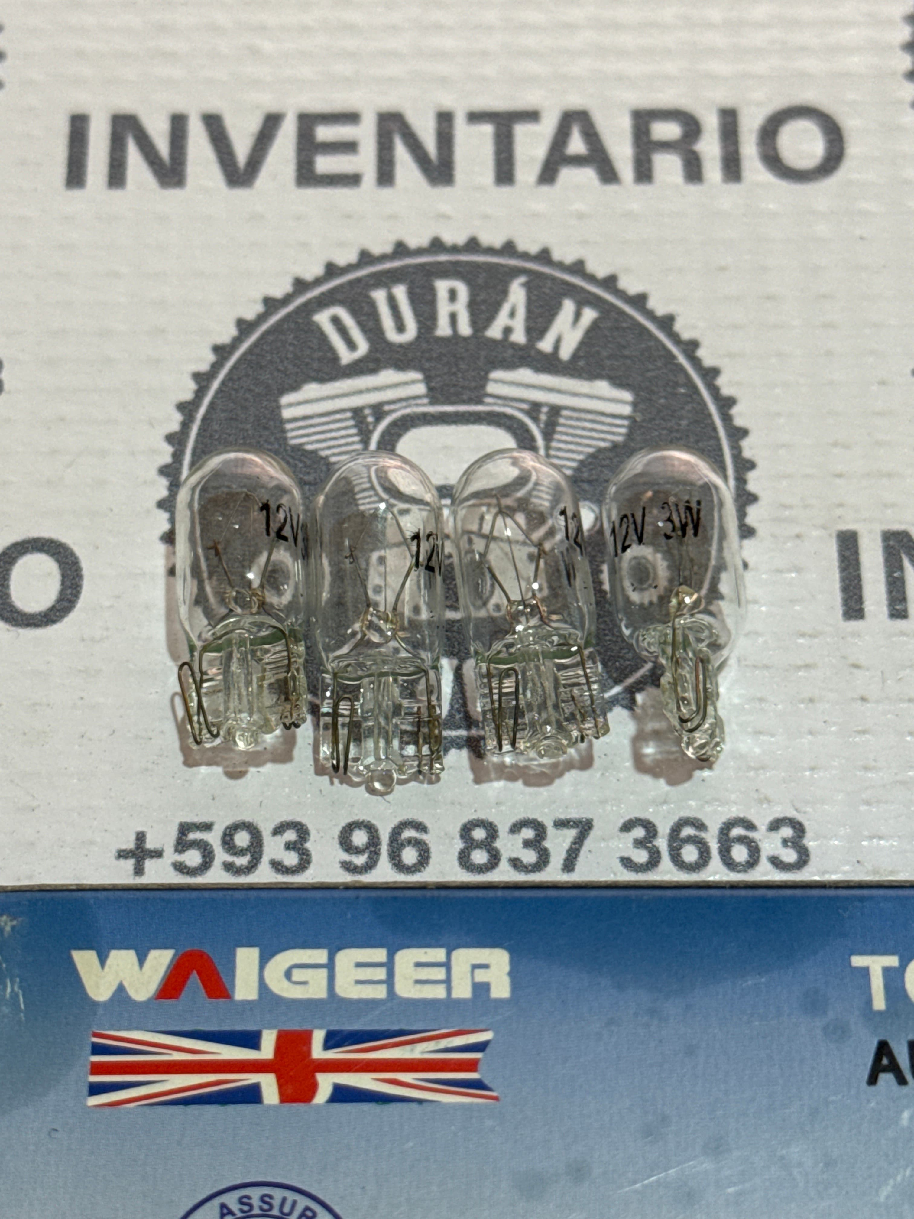 BOMBILLOS TIPO UÑA 12V