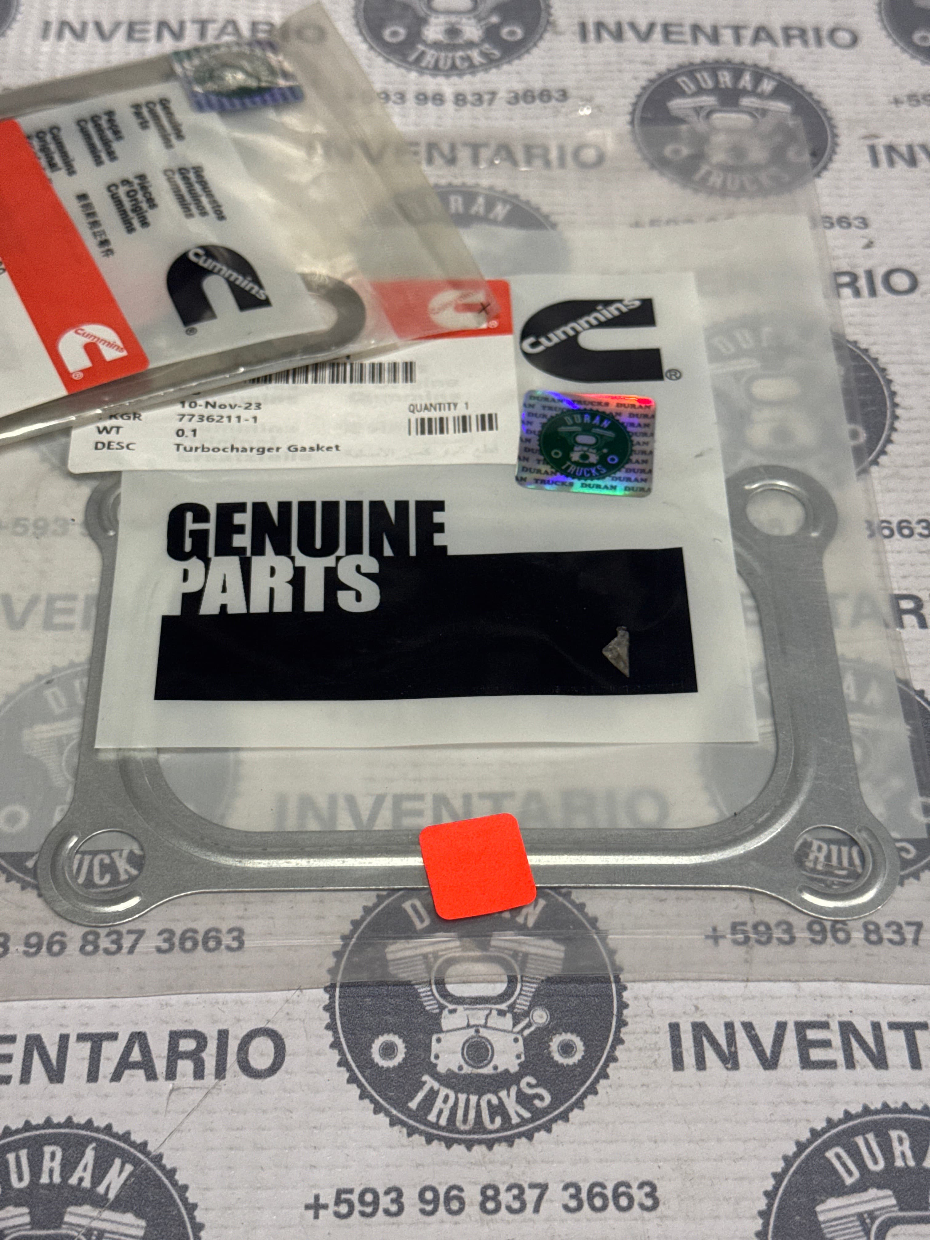 EMPAQUE DE BASE DEL TURBO CUMMINS ISG