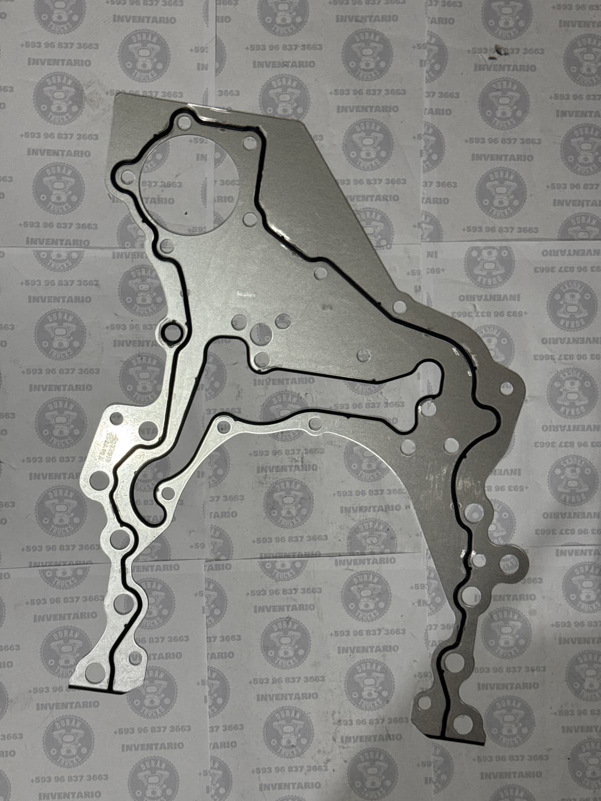 EMPAQUE DE TAPA DE DISTRIBUCION MOTOR CUMMINS ISZ LATA CON SELLO DE CAUCHO