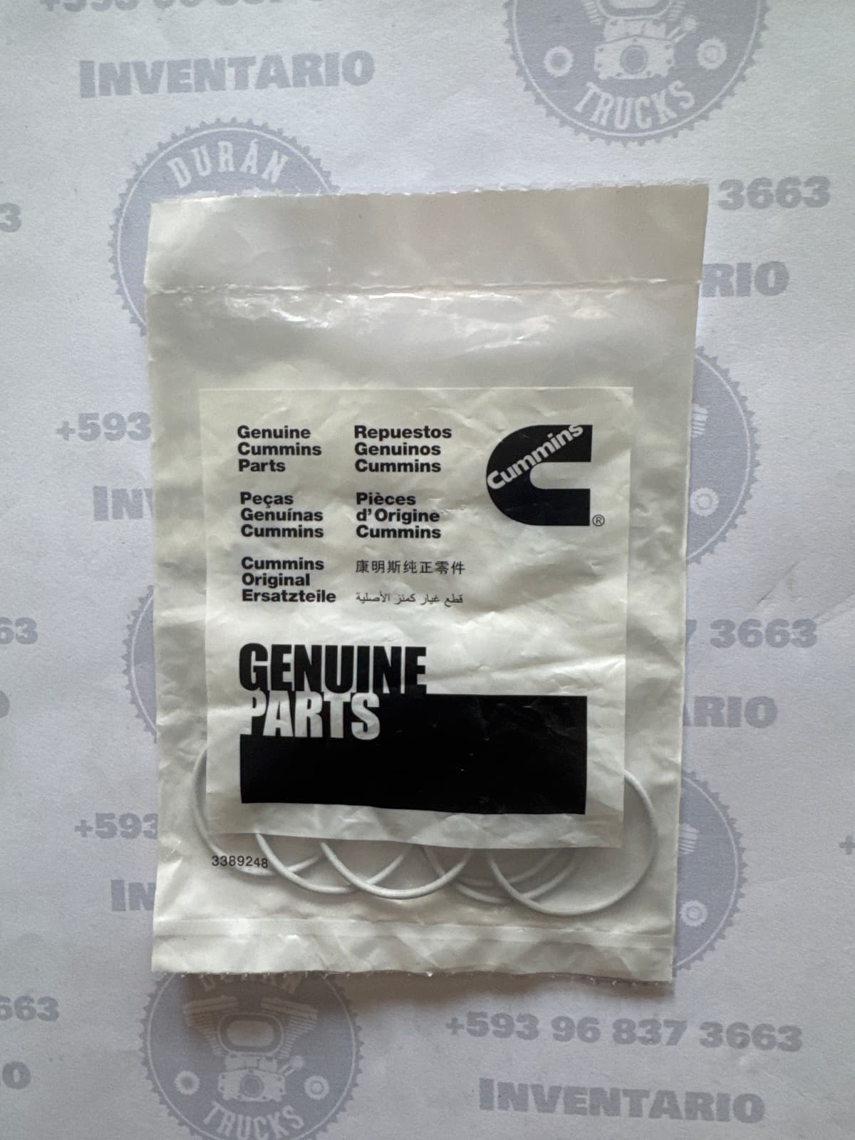 CAUCHOS INYECTOR CUMMINS N14E ISM BLANCO