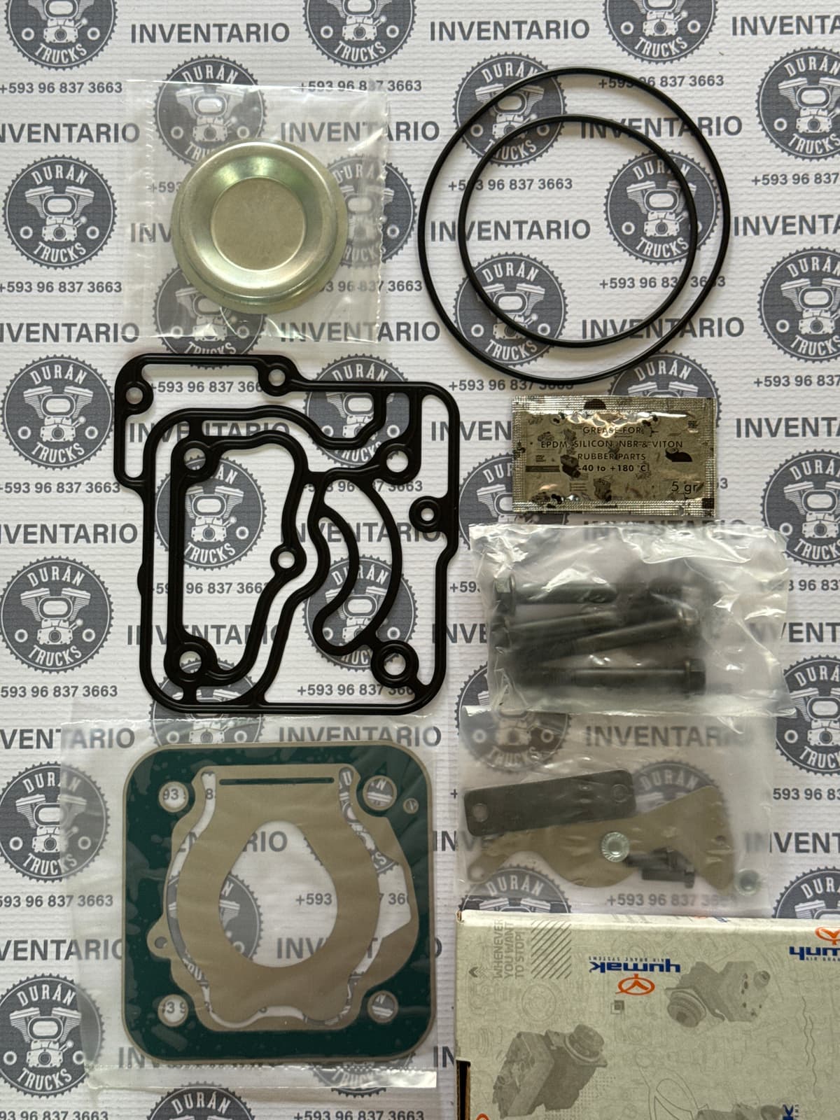 EMPAQUES Y VALVULAS DE CABEZOTE DE COMPRESOR 85mm FREIGHTLINER M2