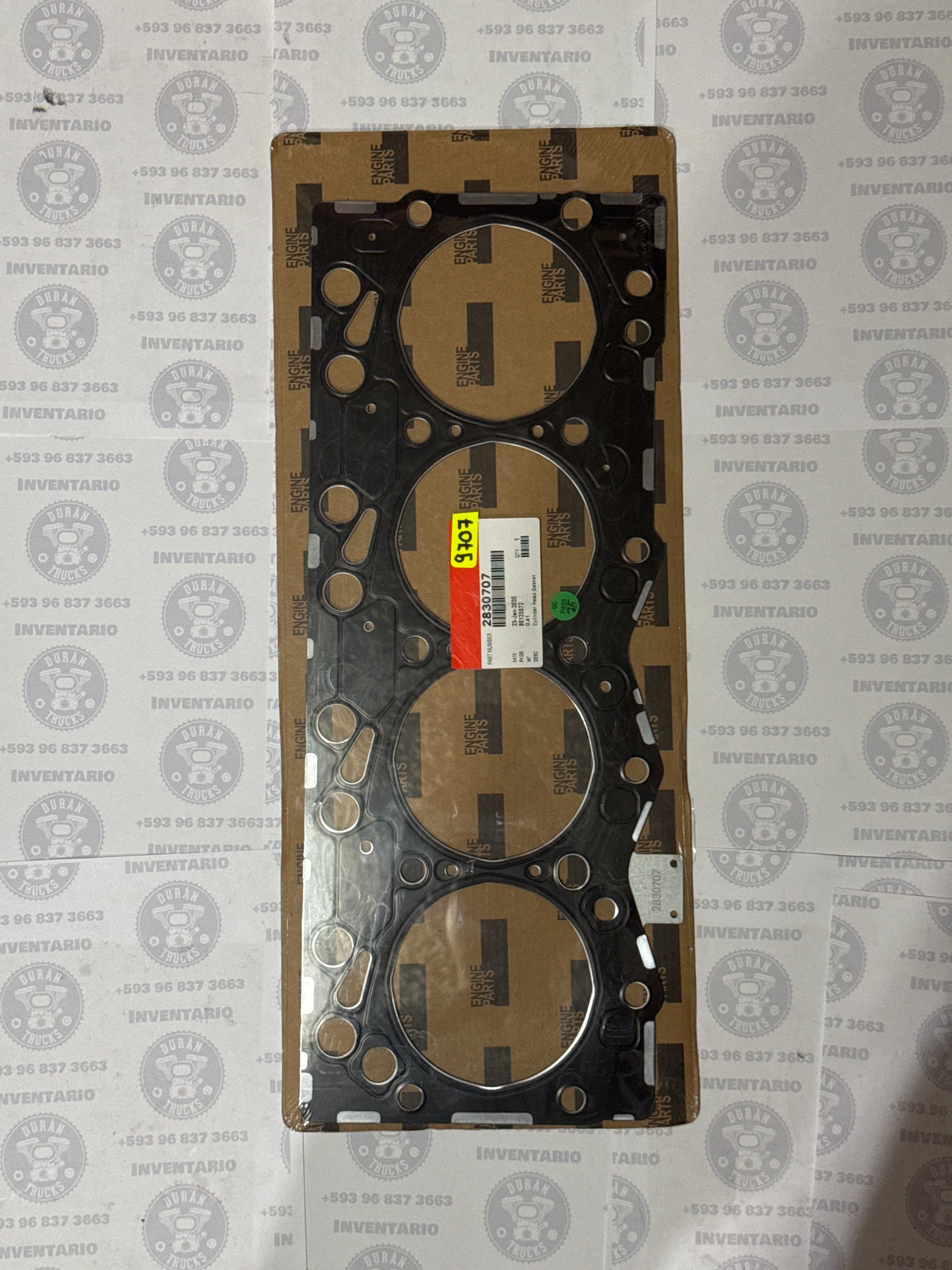 EMPAQUE DE CABEZOTE CUMMINS QSB 4 CILINDROS IVECO NEW HOLLAND CASE 1.5mm